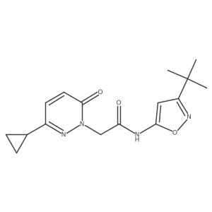 N-(3-(tert-butyl)isoxazol-5-yl)-2-(3-cyclopropyl-6-oxopyridazin-1(6H)-yl)acetamide Structure