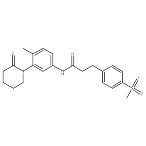N-(4-methyl-3-(2-oxopiperidin-1-yl)phenyl)-3-(4-(methylsulfonyl)phenyl)propanamide Structure