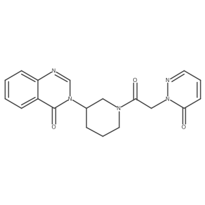 3-(1-(2-(6-oxopyridazin-1(6H)-yl)acetyl)piperidin-3-yl)quinazolin-4(3H)-one结构式