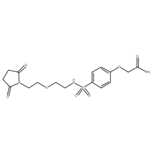 2-(4-(N-(2-(2-(2,5-dioxopyrrolidin-1-yl)ethoxy)ethyl)sulfamoyl)phenoxy)acetamide结构式