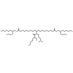 Bis(2-butyloctyl) 10-(N-(3-(dimethylamino)propyl)-2-ethylheptanamido)nonadecanedioate结构式