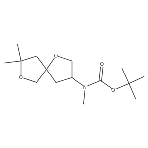 tert-Butyl N-{8,8-dimethyl-1,7-dioxaspiro[4.4]nonan-3-yl}-N-methylcarbamate Structure