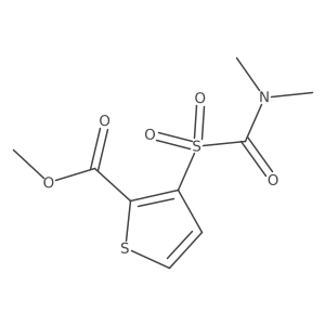 Methyl 3-[(dimethylcarbamoyl)sulfonyl]thiophene-2-carboxylate Structure