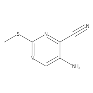 5-Amino-2-(methylthio)pyrimidine-4-carbonitrile Structure