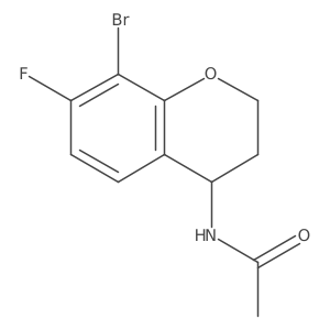 Acetamide, N-(8-bromo-7-fluoro-3,4-dihydro-2H-1-benzopyran-4-yl)-结构式