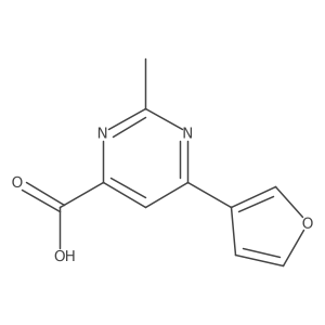 6-(Furan-3-yl)-2-methylpyrimidine-4-carboxylic acid结构式