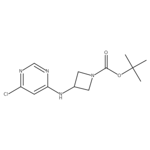Tert-butyl 3-[(6-chloropyrimidin-4-yl)amino]azetidine-1-carboxylate结构式