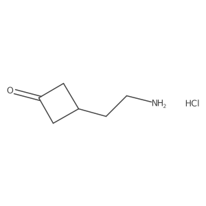 3-(2-Aminoethyl)cyclobutan-1-one hydrochloride Structure