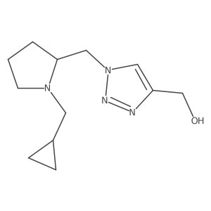 (1-((1-(cyclopropylmethyl)pyrrolidin-2-yl)methyl)-1H-1,2,3-triazol-4-yl)methanol结构式