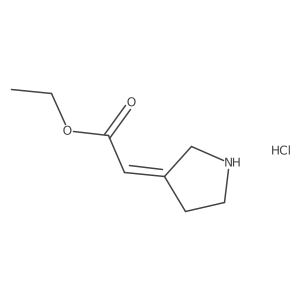 Ethyl 2-(3-pyrrolidinylidene)acetate hydrochloride Structure