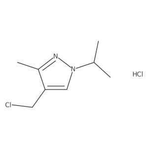 4-(chloromethyl)-3-methyl-1-(propan-2-yl)-1H-pyrazole hydrochloride Structure