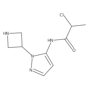 (2S)-N-[1-(azetidin-3-yl)-1H-pyrazol-5-yl]-2-chloropropanamide结构式