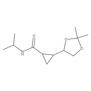 2-[(4S)-2,2-dimethyl-1,3-dioxolan-4-yl]-N-(propan-2-yl)cyclopropane-1-carboxamide结构式