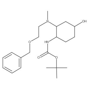 tert-butyl N-(2-{[2-(benzyloxy)ethyl](methyl)amino}-4-hydroxycyclohexyl)carbamate结构式