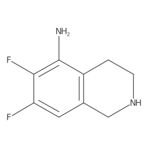 6,7-Difluoro-1,2,3,4-tetrahydroisoquinolin-5-amine结构式