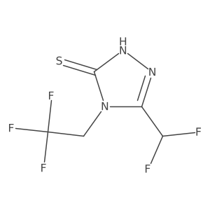 5-(difluoromethyl)-4-(2,2,2-trifluoroethyl)-4H-1,2,4-triazole-3-thiol Structure