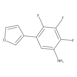2,3,4-Trifluoro-5-(furan-3-yl)aniline Structure