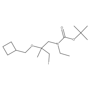 tert-butyl N-[2-(cyclobutylmethoxy)-3-iodo-2-methylpropyl]-N-ethylcarbamate结构式