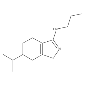6-(propan-2-yl)-N-propyl-4,5,6,7-tetrahydro-1,2-benzoxazol-3-amine结构式