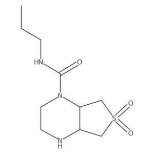 rac-(4aR,7aS)-6,6-dioxo-N-propyl-octahydro-6lambda6-thieno[3,4-b]piperazine-1-carboxamide结构式