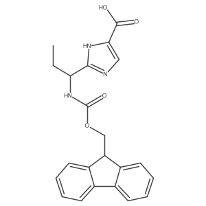 2-[1-({[(9H-fluoren-9-yl)methoxy]carbonyl}amino)propyl]-1H-imidazole-4-carboxylic acid结构式