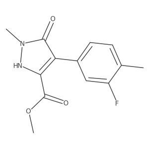 methyl 4-(3-fluoro-4-methylphenyl)-5-hydroxy-1-methyl-1H-pyrazole-3-carboxylate结构式
