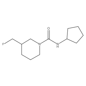N-cyclopentyl-3-(fluoromethyl)piperidine-1-carboxamide结构式
