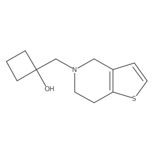1-({4H,5H,6H,7H-thieno[3,2-c]pyridin-5-yl}methyl)cyclobutan-1-ol结构式