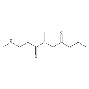 ethyl 2-[N-methyl-3-(methylamino)propanamido]acetate结构式