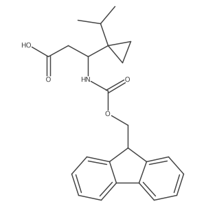 3-({[(9H-fluoren-9-yl)methoxy]carbonyl}amino)-3-[1-(propan-2-yl)cyclopropyl]propanoic acid结构式