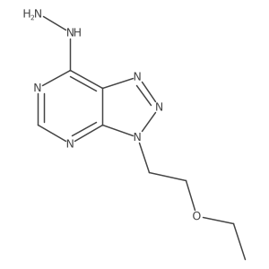 3-(2-ethoxyethyl)-7-hydrazinyl-3H-[1,2,3]triazolo[4,5-d]pyrimidine结构式