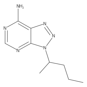 3-(pentan-2-yl)-3H-[1,2,3]triazolo[4,5-d]pyrimidin-7-amine结构式