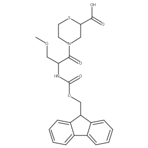 4-[(2S)-2-({[(9H-fluoren-9-yl)methoxy]carbonyl}amino)-3-methoxypropanoyl]thiomorpholine-2-carboxylic acid Structure