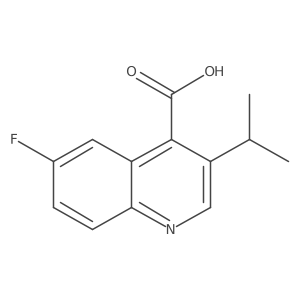 6-Fluoro-3-isopropylquinoline-4-carboxylic acid结构式
