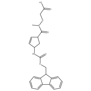 2-({1-[4-({[(9H-fluoren-9-yl)methoxy]carbonyl}amino)cyclopent-2-en-1-yl]-N-methylformamido}oxy)acetic acid结构式