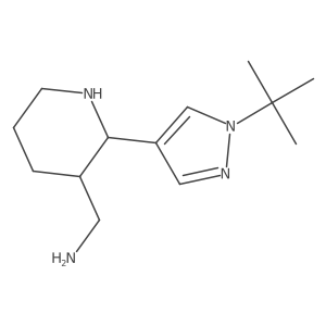 [2-(1-tert-butyl-1H-pyrazol-4-yl)piperidin-3-yl]methanamine Structure