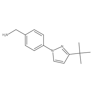 [4-(3-tert-butyl-1H-pyrazol-1-yl)phenyl]methanamine Structure