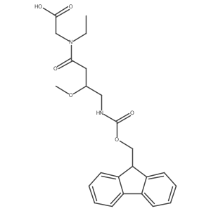 2-[N-ethyl-4-({[(9H-fluoren-9-yl)methoxy]carbonyl}amino)-3-methoxybutanamido]acetic acid结构式