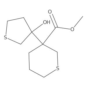 Methyl 3-(3-hydroxythiolan-3-yl)thiane-3-carboxylate结构式