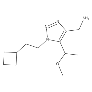 [1-(2-cyclobutylethyl)-5-(1-methoxyethyl)-1H-1,2,3-triazol-4-yl]methanamine Structure