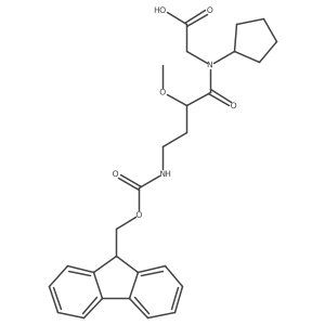 2-[N-cyclopentyl-4-({[(9H-fluoren-9-yl)methoxy]carbonyl}amino)-2-methoxybutanamido]acetic acid Structure