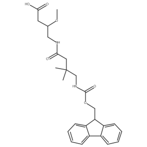 4-[4-({[(9H-fluoren-9-yl)methoxy]carbonyl}amino)-3,3-dimethylbutanamido]-3-methoxybutanoic acid结构式