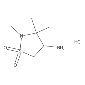 2,3,3-Trimethyl-1,1-dioxo-1,2-thiazolidin-4-amine;hydrochloride Structure