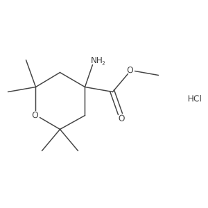 Methyl 4-amino-2,2,6,6-tetramethyloxane-4-carboxylate hydrochloride Structure