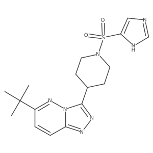 4-{6-tert-butyl-[1,2,4]triazolo[4,3-b]pyridazin-3-yl}-1-(1H-imidazole-4-sulfonyl)piperidine结构式