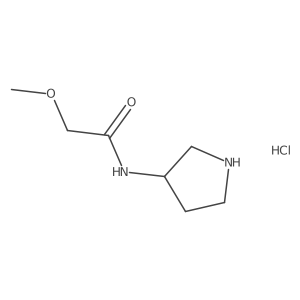 2-Methoxy-N-(3-pyrrolidinyl)acetamide hydrochloride结构式