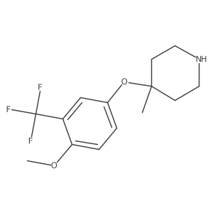 4-[4-Methoxy-3-(trifluoromethyl)phenoxy]-4-methylpiperidine结构式