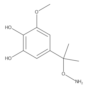 5-[2-(Aminooxy)propan-2-yl]-3-methoxybenzene-1,2-diol结构式