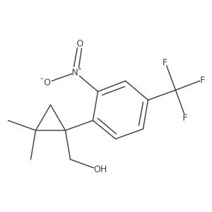 {2,2-Dimethyl-1-[2-nitro-4-(trifluoromethyl)phenyl]cyclopropyl}methanol Structure