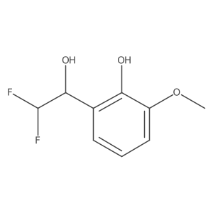 2-(2,2-Difluoro-1-hydroxyethyl)-6-methoxyphenol结构式